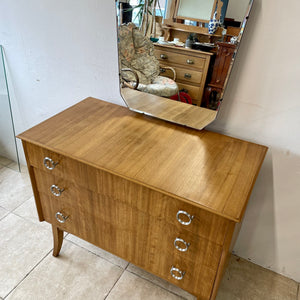 Vintage Retro Mid Century Dressing Table/Chest Of Drawers In Walnut - Wrighton.