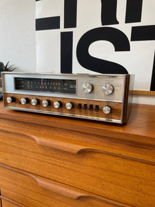 Rare Vintage 1968 Pioneer SX-700T Amplifier/Receiver In Teak And Silver GWO.