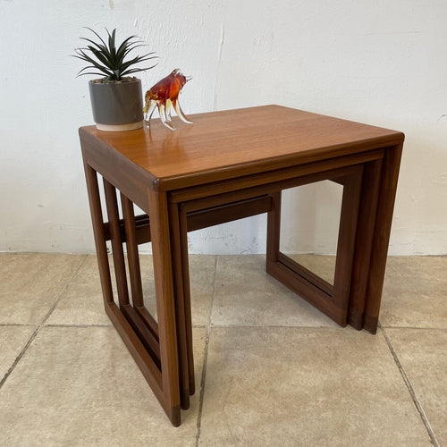 Mid Century G Plan Teak Nest Of 3x Tables.