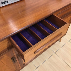 Stunning Compact Mid Century G Plan Teak Sideboard On Pin Legs.