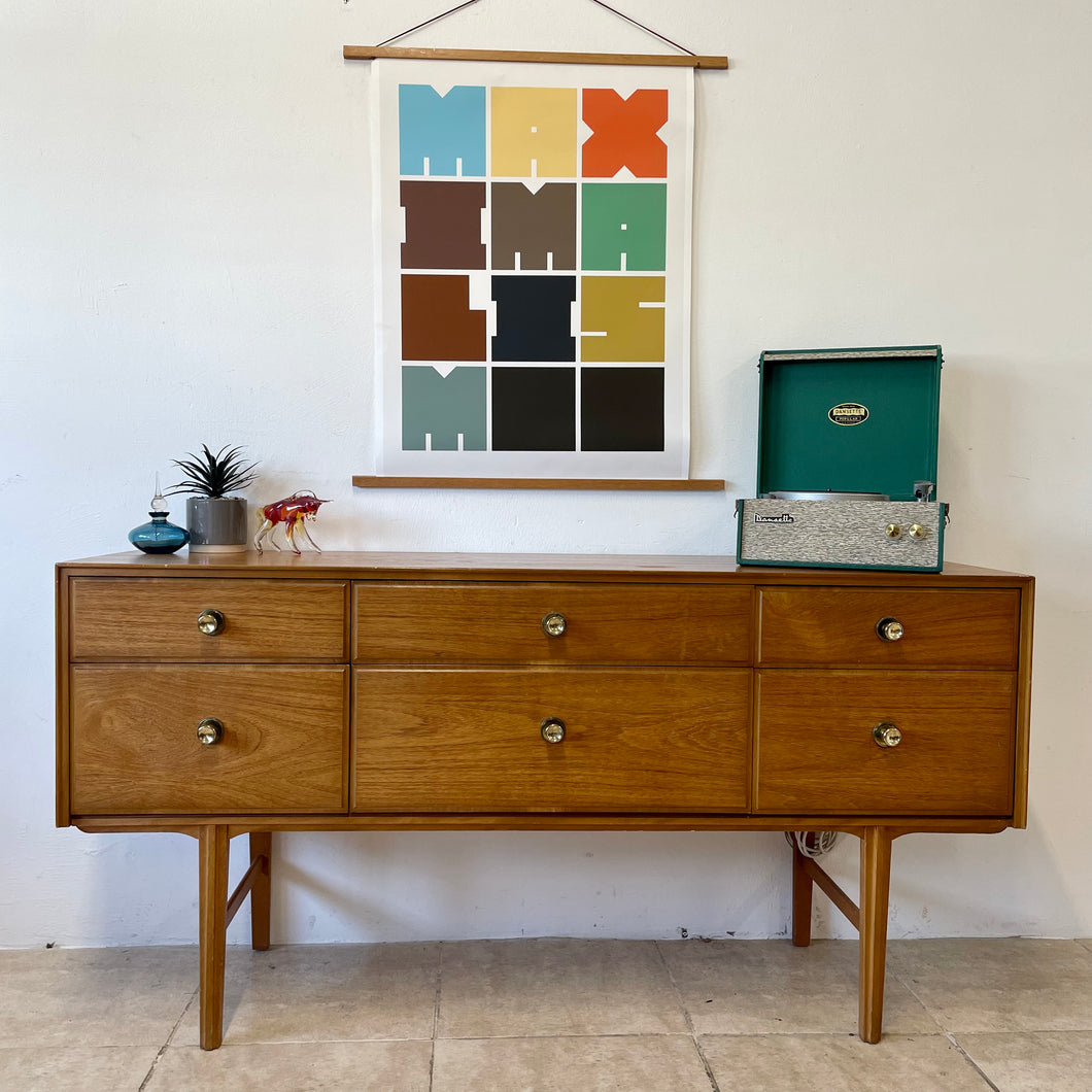 Meredew Mid Century Modern Teak Sideboard/Dressing Table/Chest Of Drawers