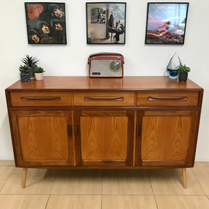 Stunning Compact Mid Century G Plan Teak Sideboard On Pin Legs.