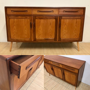 Stunning Compact Mid Century G Plan Teak Sideboard On Pin Legs.