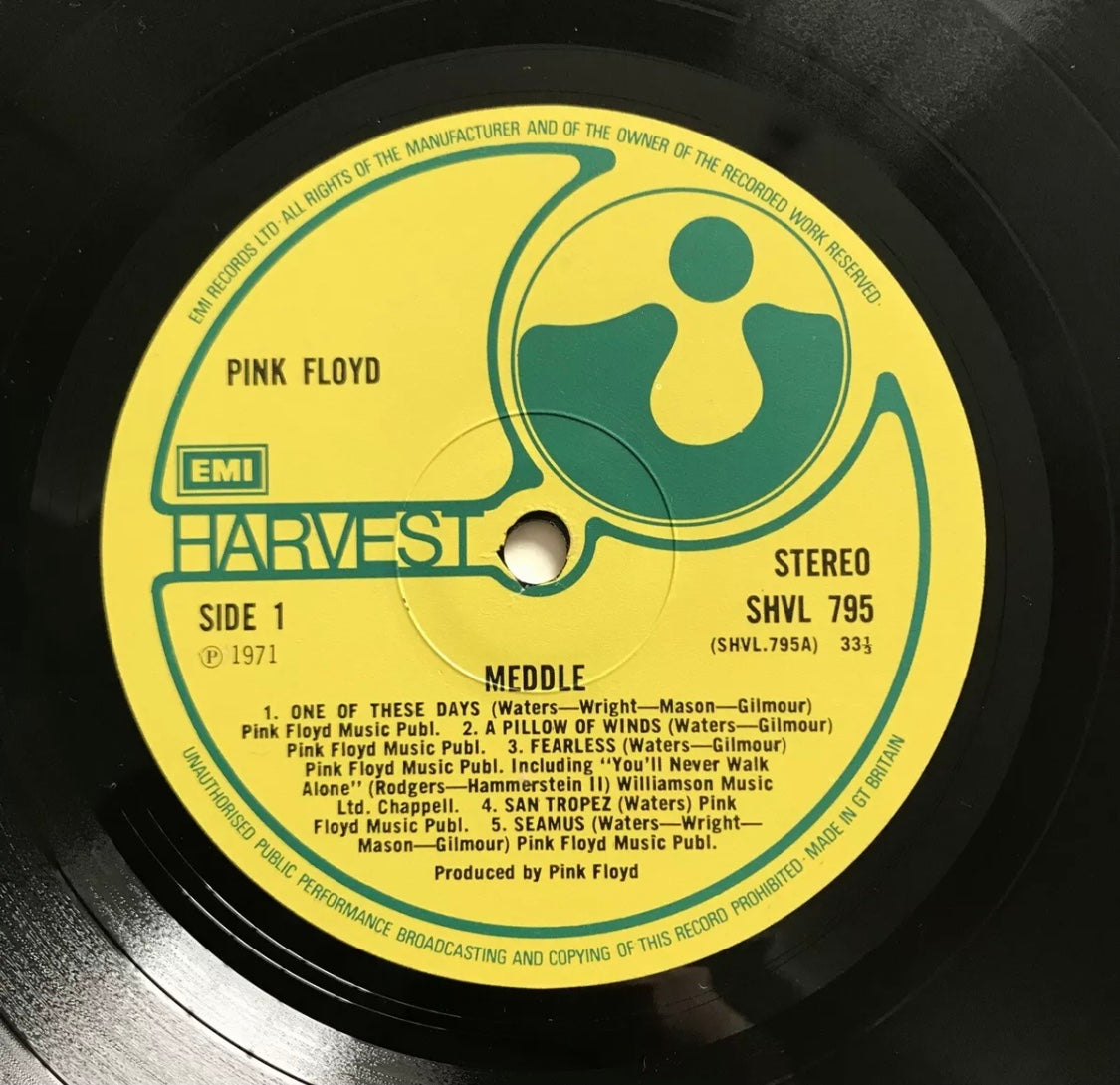PINK FLOYD 'Meddle' 1971 Vinyl LP Harvest in Gatefold 2nd Press A7/ – Benton-Vintage-And-Retro-Furniture