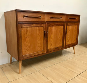 Stunning Compact Mid Century G Plan Teak Sideboard On Pin Legs.