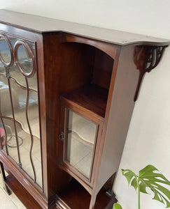 Stunning Mahogany Arts And Crafts Art Nouveau Display Cabinet Salmon Bros London.