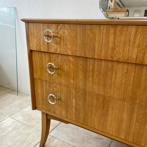 Vintage Retro Mid Century Dressing Table/Chest Of Drawers In Walnut - Wrighton.