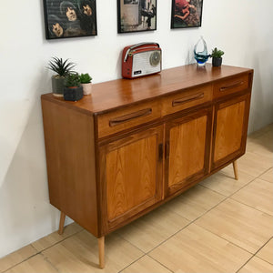 Stunning Compact Mid Century G Plan Teak Sideboard On Pin Legs.