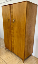 Load image into Gallery viewer, Vintage Mid Century Modern Double Wardrobe In French Walnut By Wrighton.