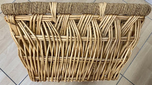 Large Rustic Traditional Wicker Log Basket