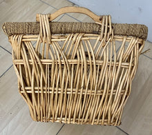 Load image into Gallery viewer, Large Rustic Traditional Wicker Log Basket