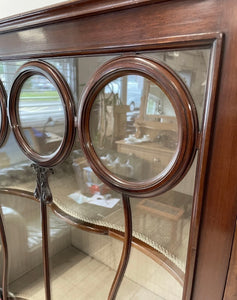 Stunning Mahogany Arts And Crafts Art Nouveau Display Cabinet Salmon Bros London.