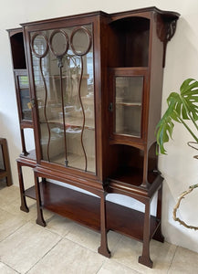 Stunning Mahogany Arts And Crafts Art Nouveau Display Cabinet Salmon Bros London.