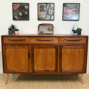 Stunning Compact Mid Century G Plan Teak Sideboard On Pin Legs.