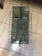 Load image into Gallery viewer, Stylish Mid-Century Chrome and Smoked Glass Magazine Rack 1970s.