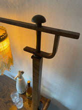 Load image into Gallery viewer, Unusual Antique Art Deco Walnut Drinks Cocktail Trolley With Adjustable Lamp.