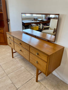 Meredew Mid Century Modern Teak Sideboard/Dressing Table/Chest Of Drawers