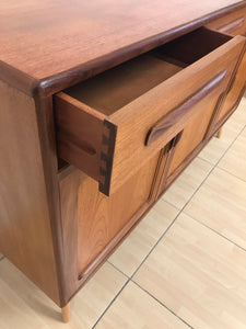 Stunning Compact Mid Century G Plan Teak Sideboard On Pin Legs.