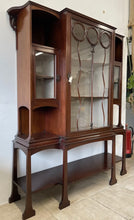 Load image into Gallery viewer, Stunning Mahogany Arts And Crafts Art Nouveau Display Cabinet Salmon Bros London.